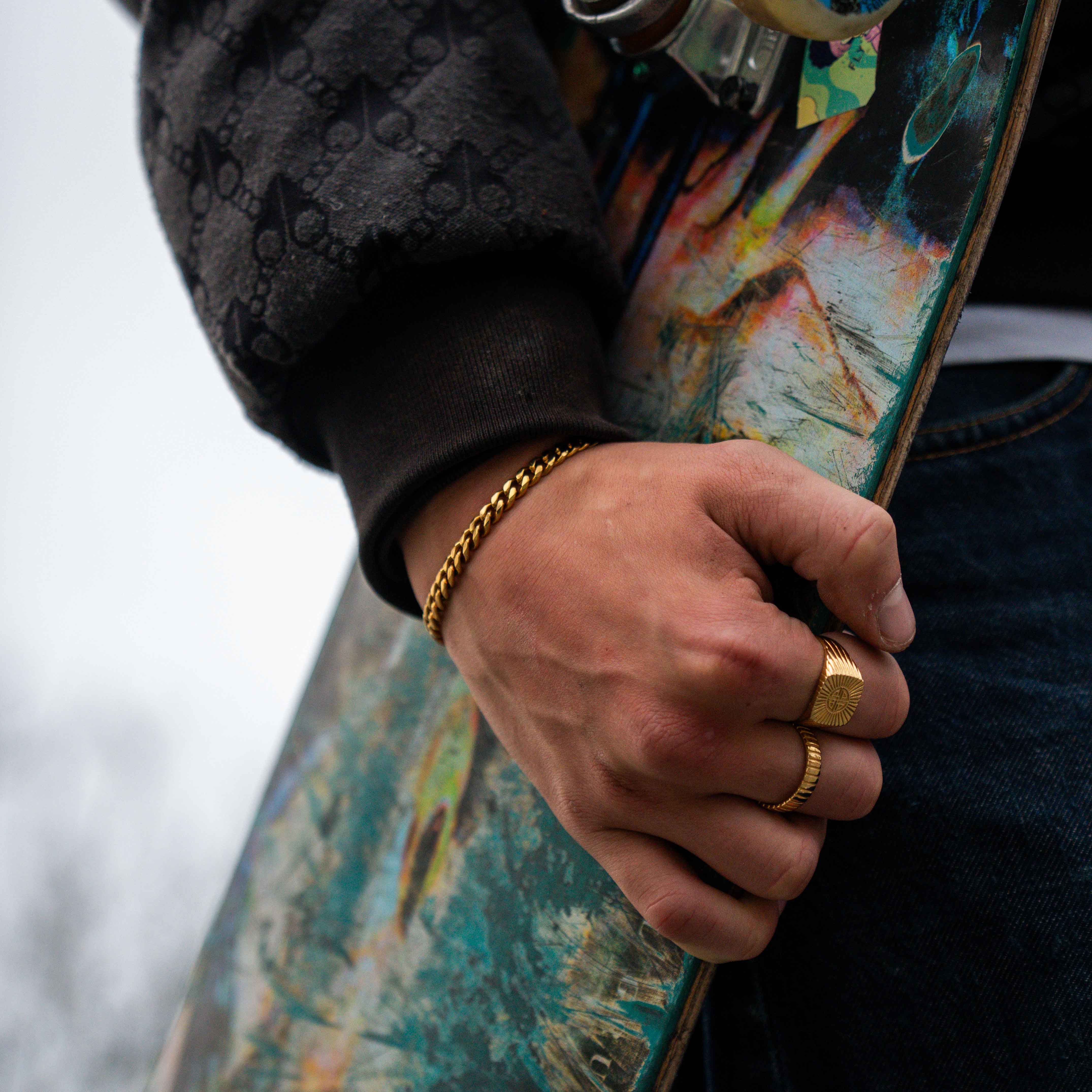 Sequence bracelet - Gold tone