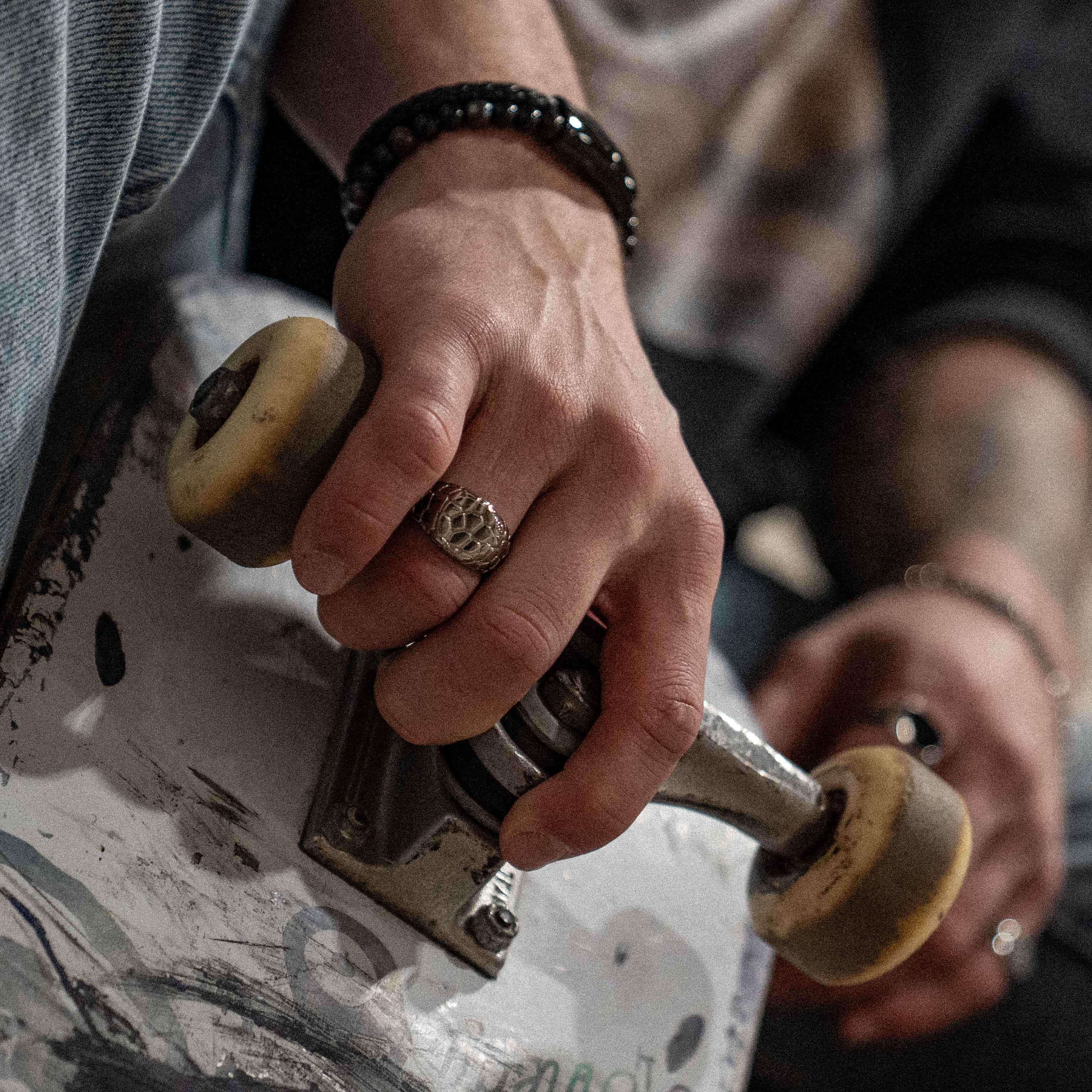 Earthquake Signature - Silver-toned ring