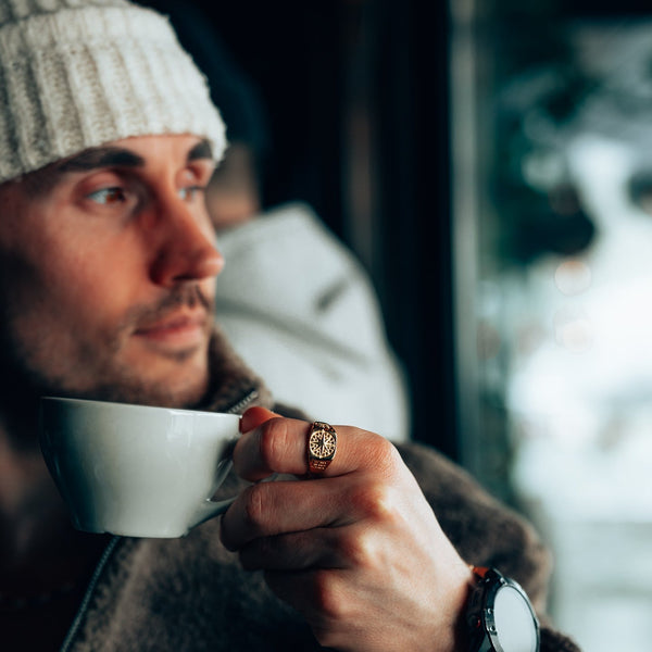 COMPASS SIGNATURE RING (GOLD)