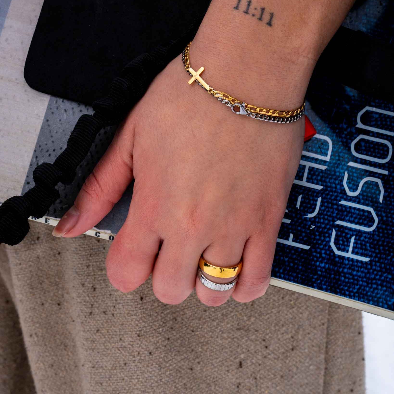 Siempre Cut band - Silver-toned ring