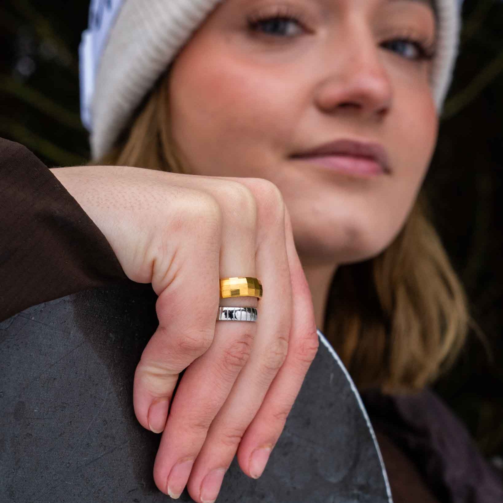 Siempre Cut band - Silver-toned ring