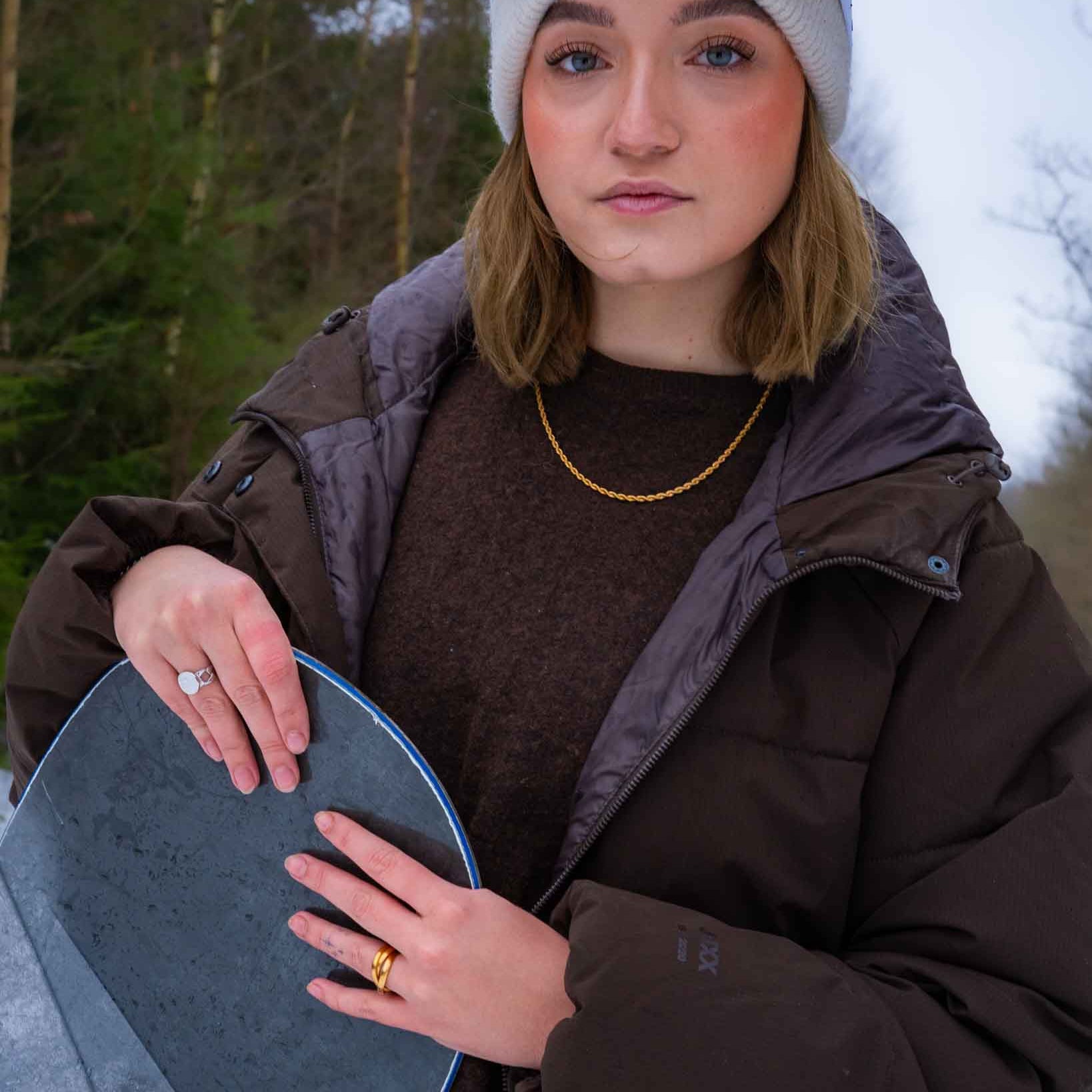 Helix band ring - Gold-toned