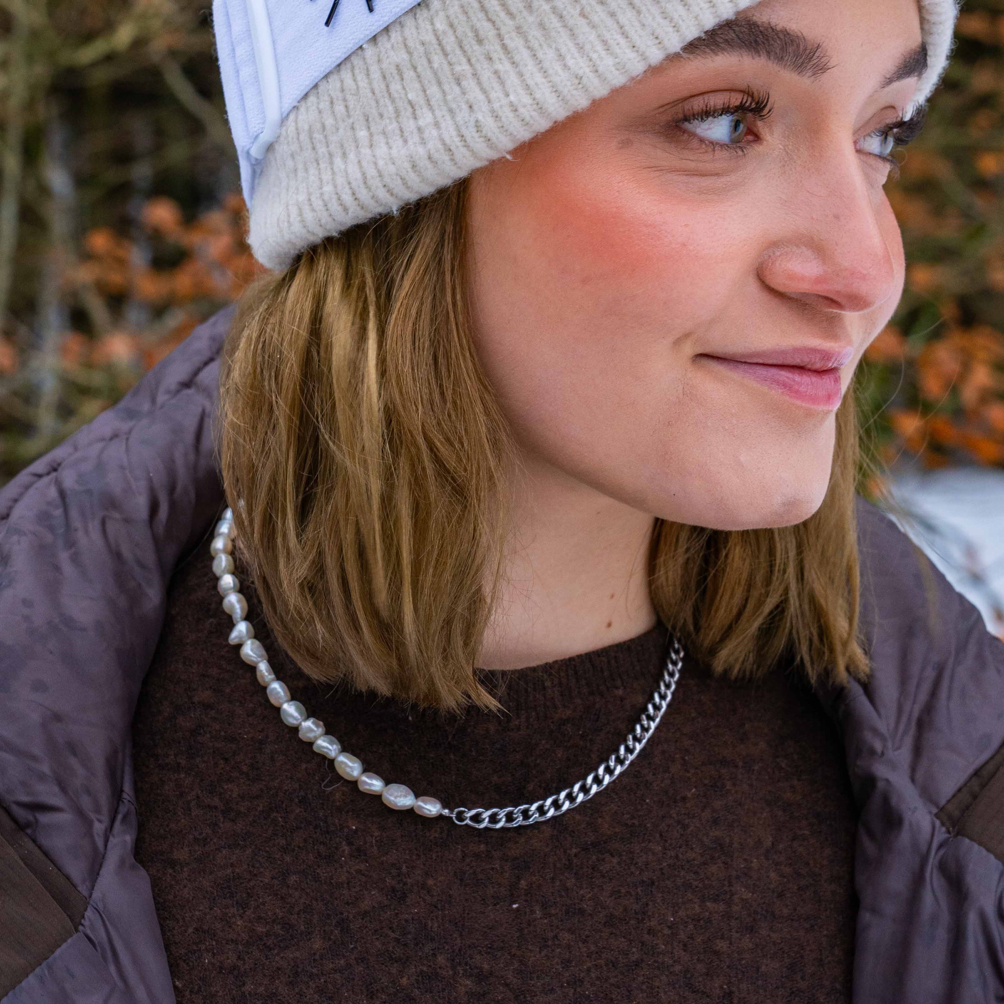 NL Kattegat Pearl pendant - Silver-toned