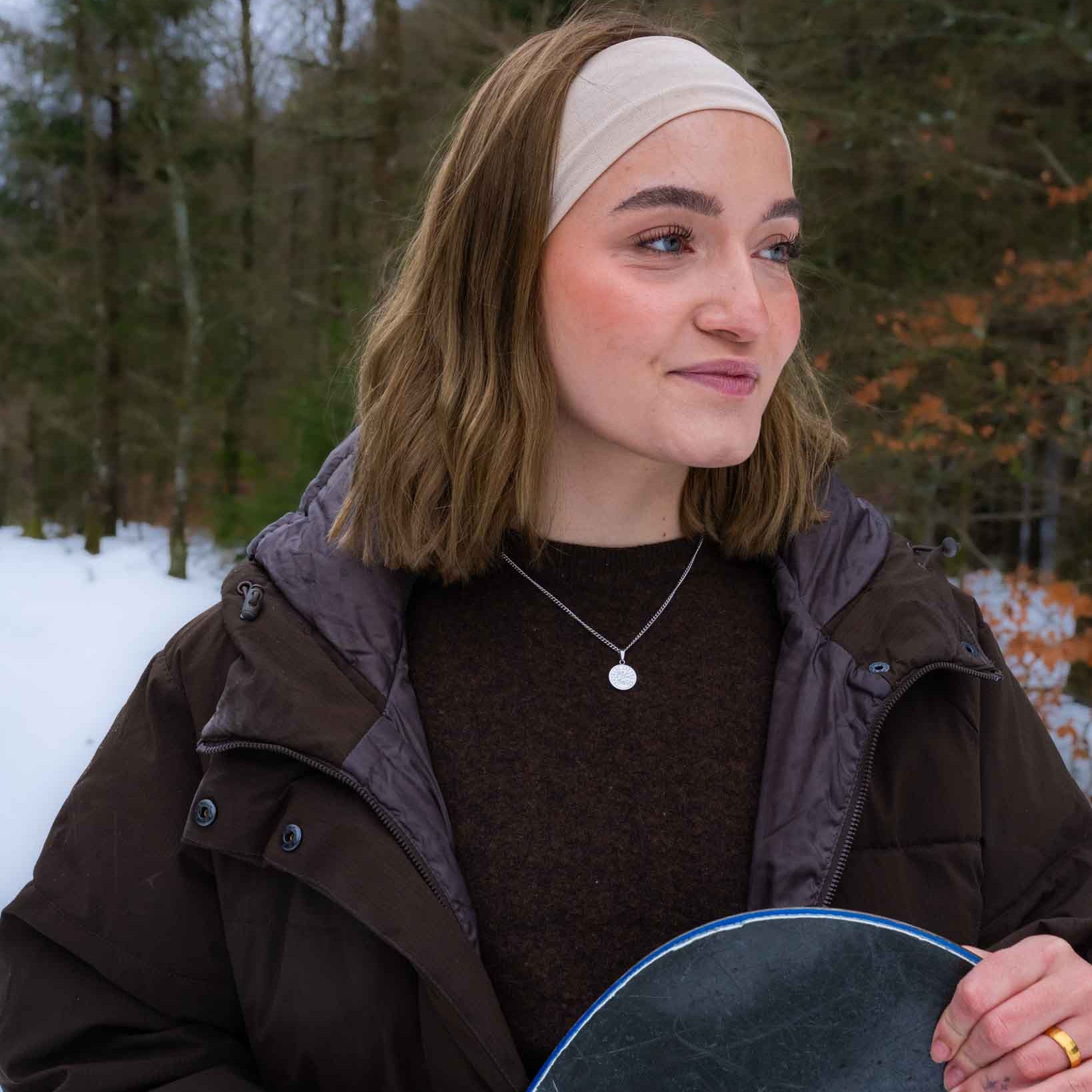 NL Minimal Vegvisir pendant - Silver-toned