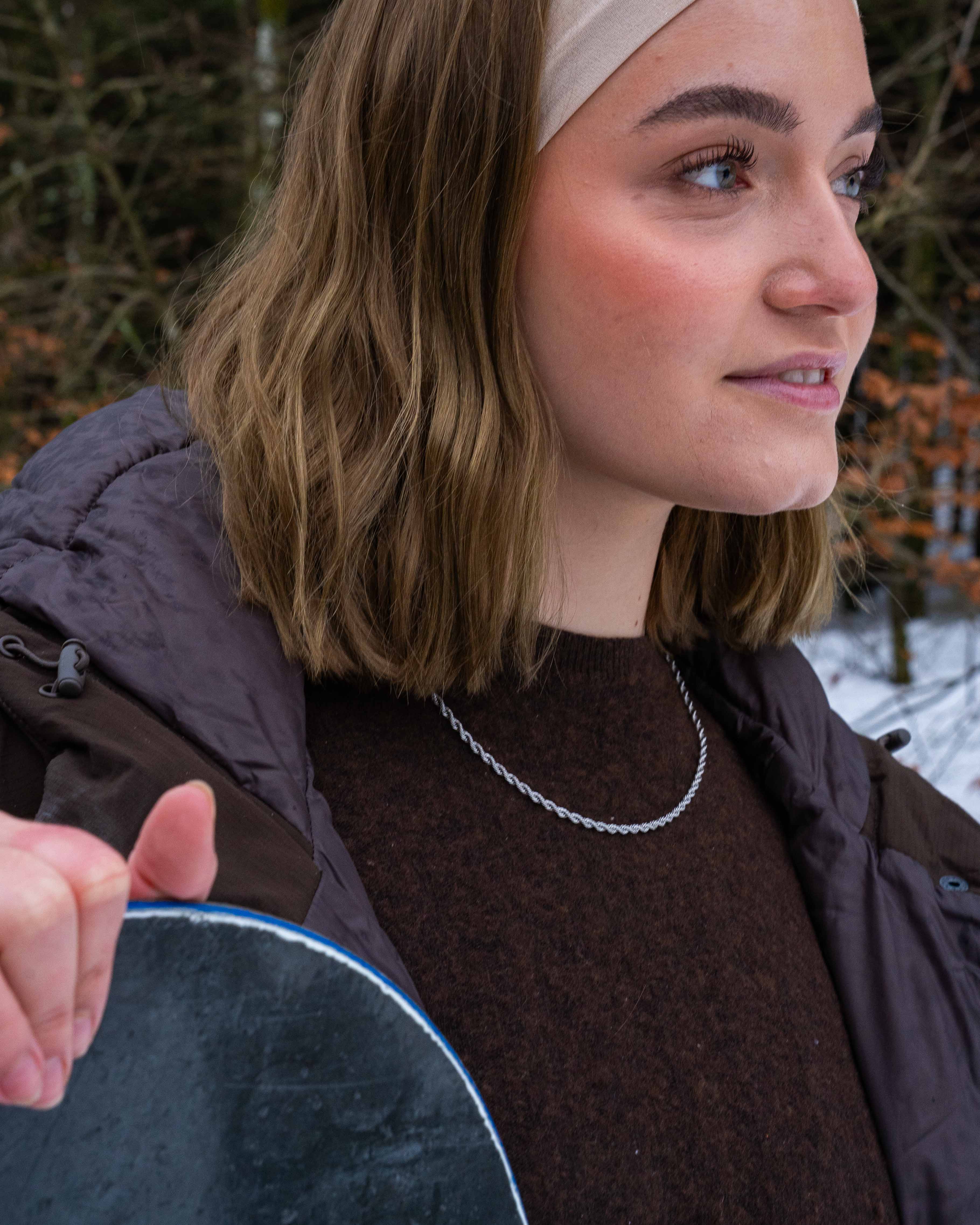 Rope necklace - Silver-toned