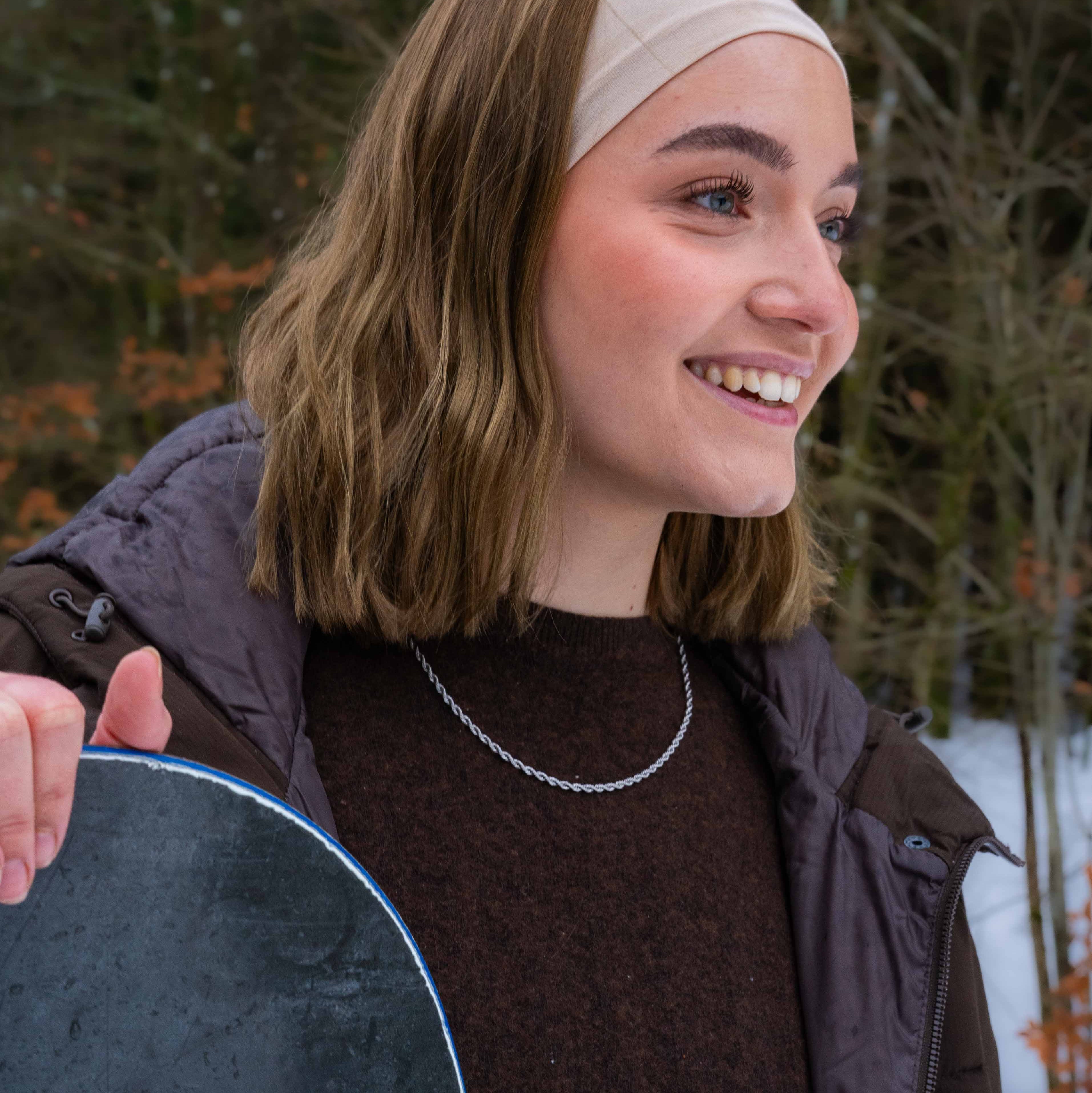 Rope necklace - Silver-toned