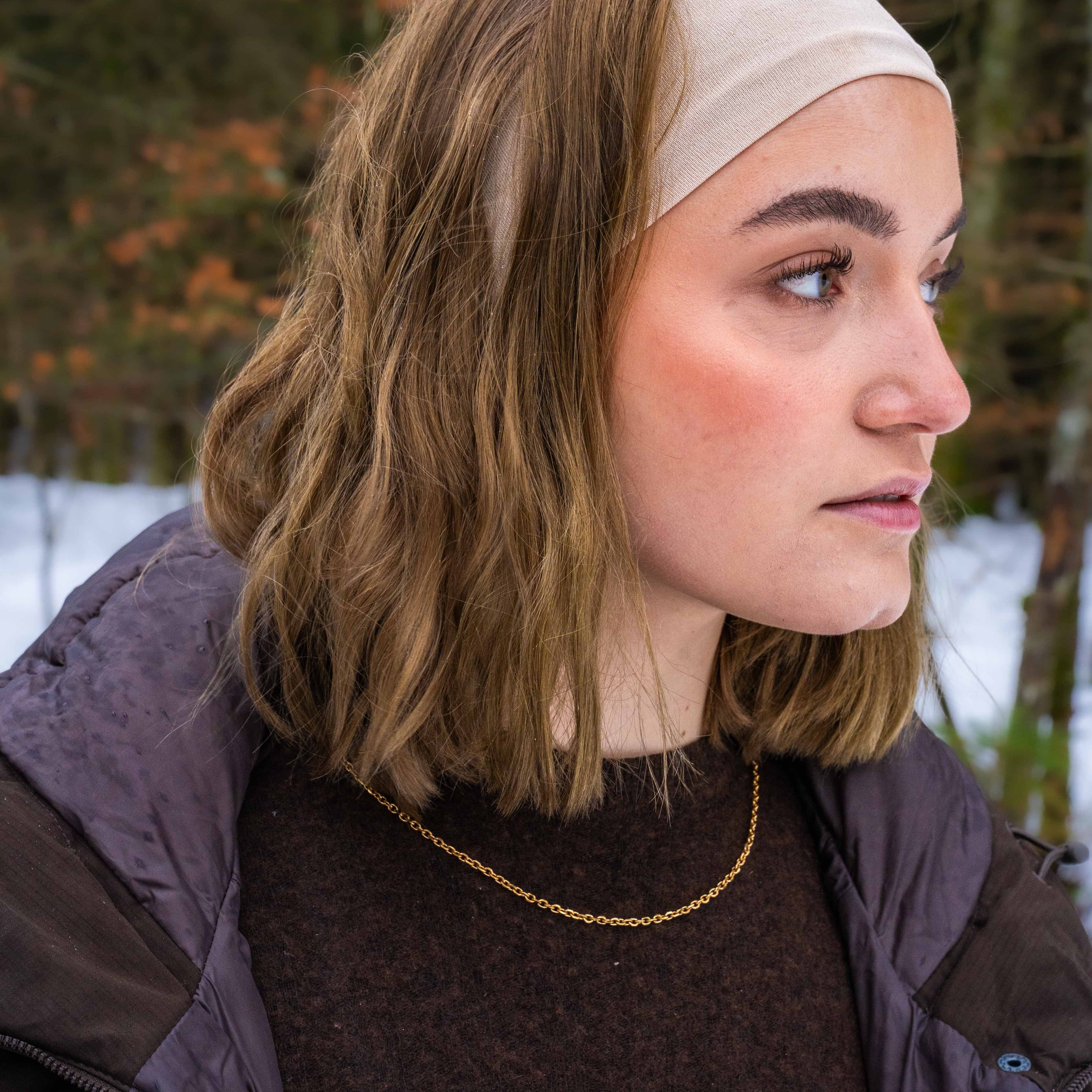 NL Cable necklace - Gold-toned