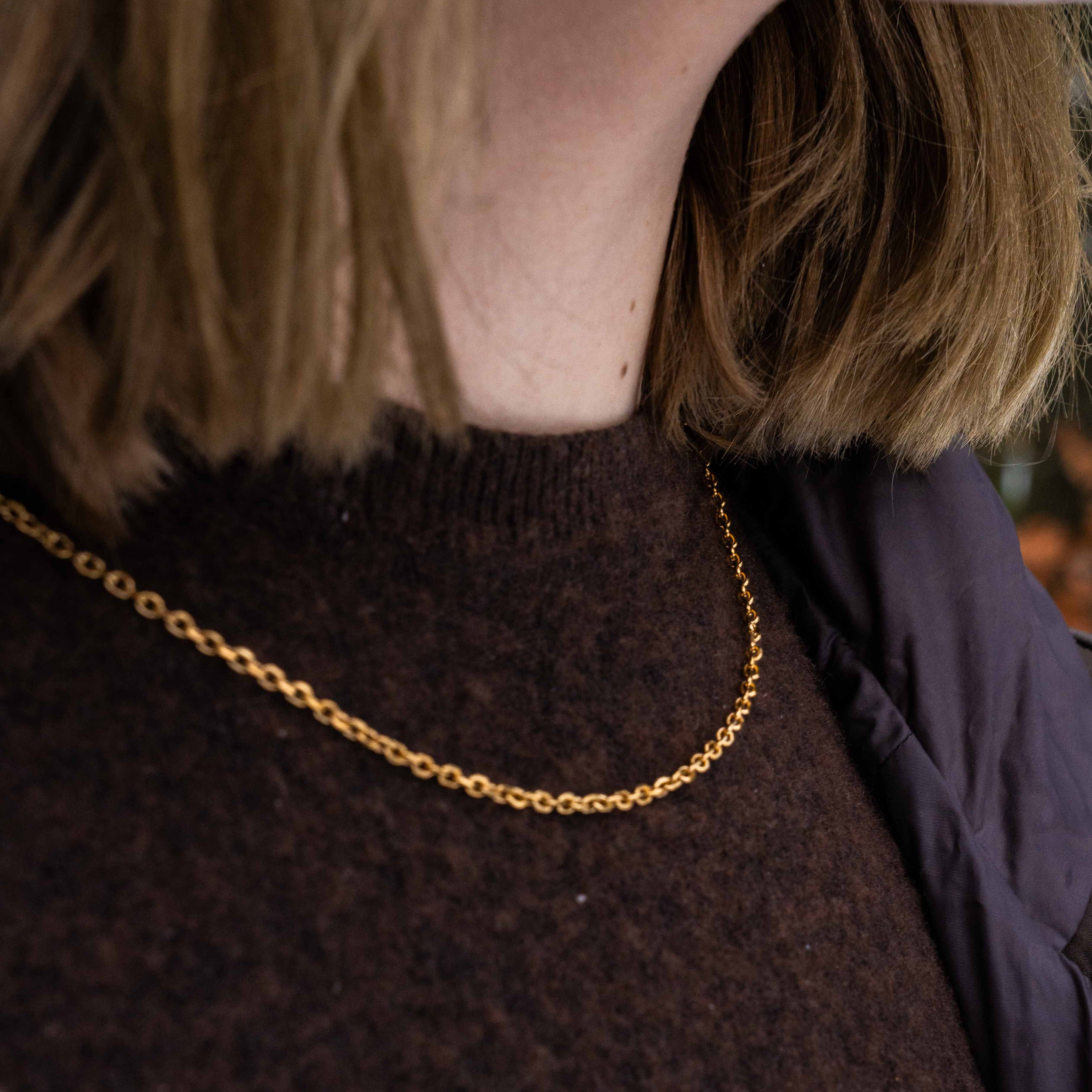 NL Cable necklace - Gold-toned