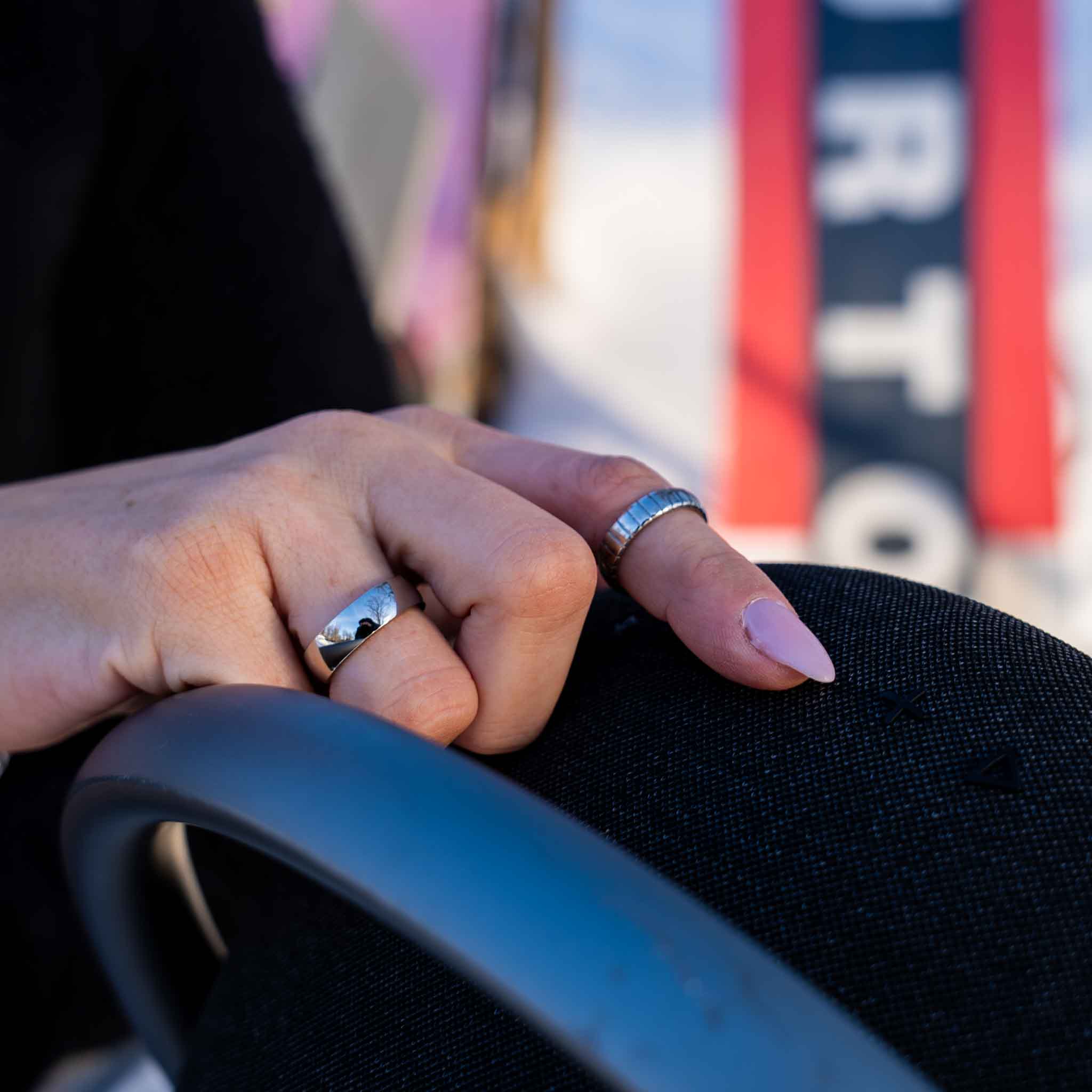 Siempre Cut band - Silver-toned ring