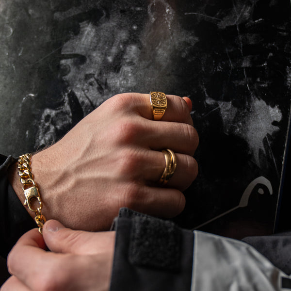 HELIX BAND RING (GOLD)