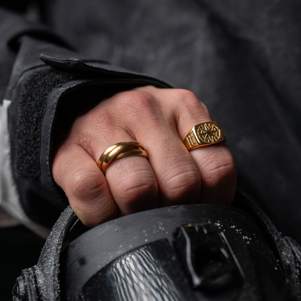 HELIX BAND RING (GOLD)
