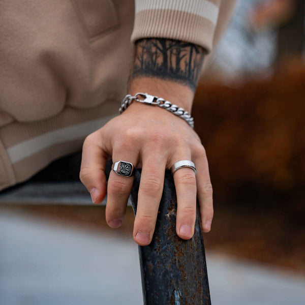 SEQUENCE OVERSIZE BRACELET (SILVER)