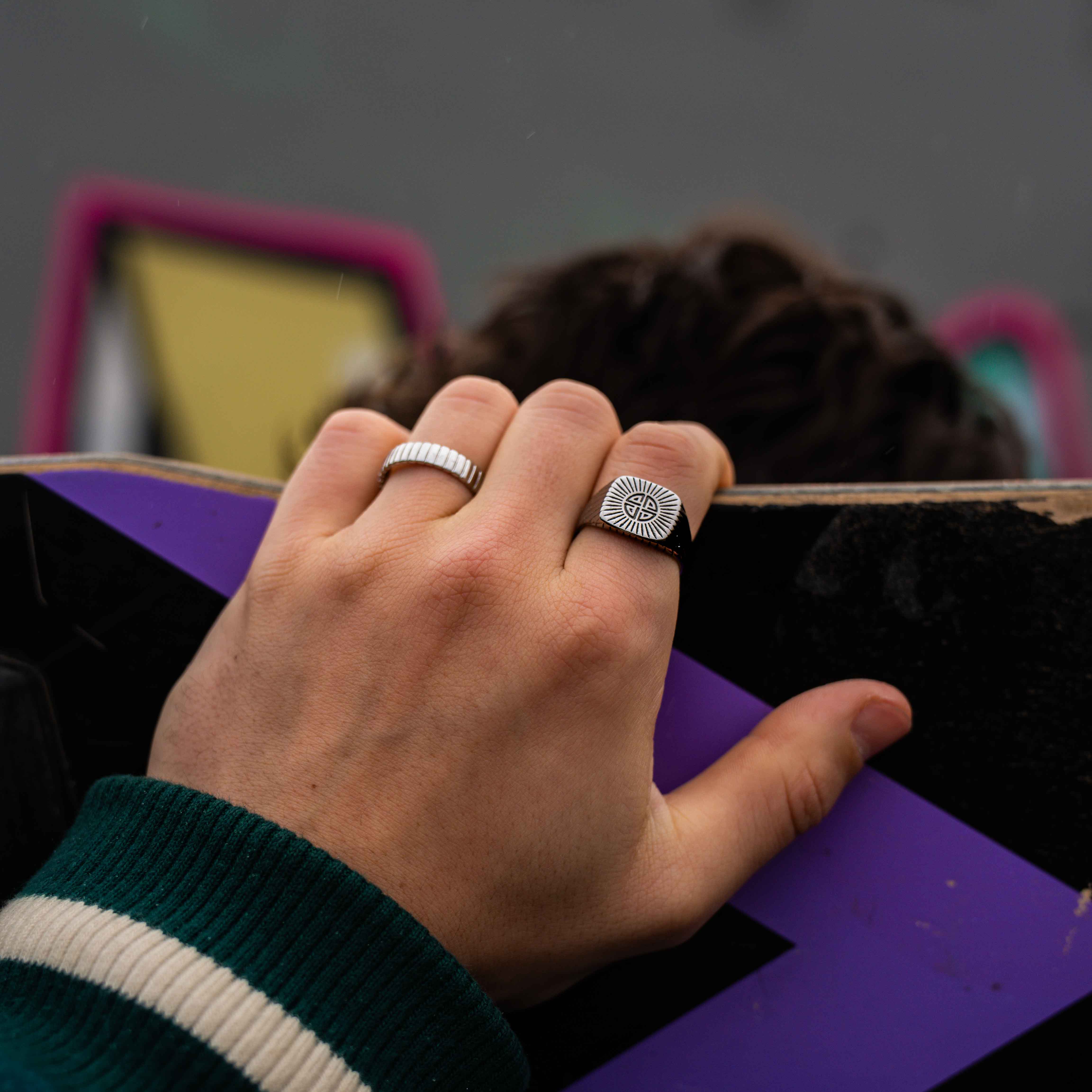 Siempre Cut band - Silver-toned ring