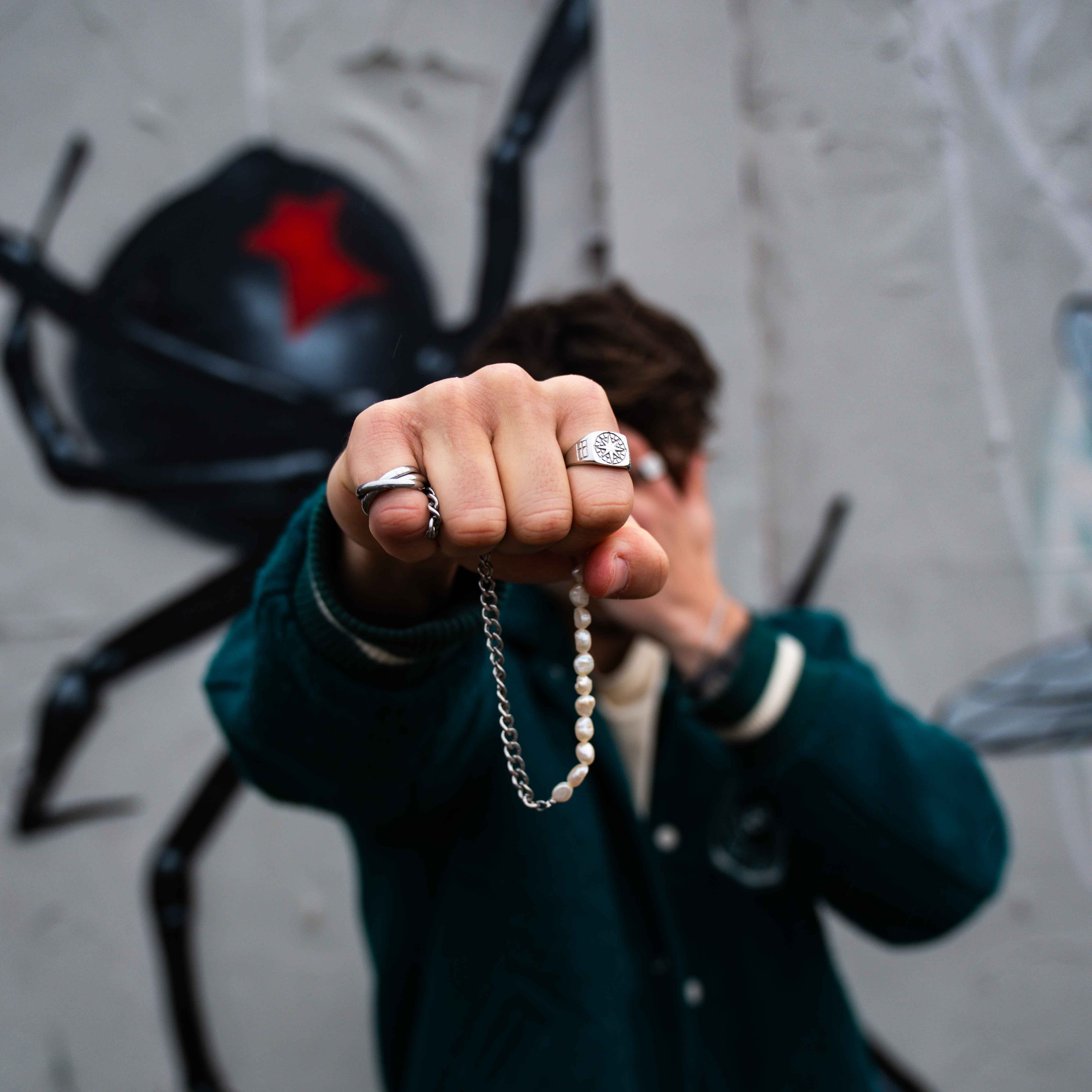 NL Kattegat Pearl pendant - Silver-toned