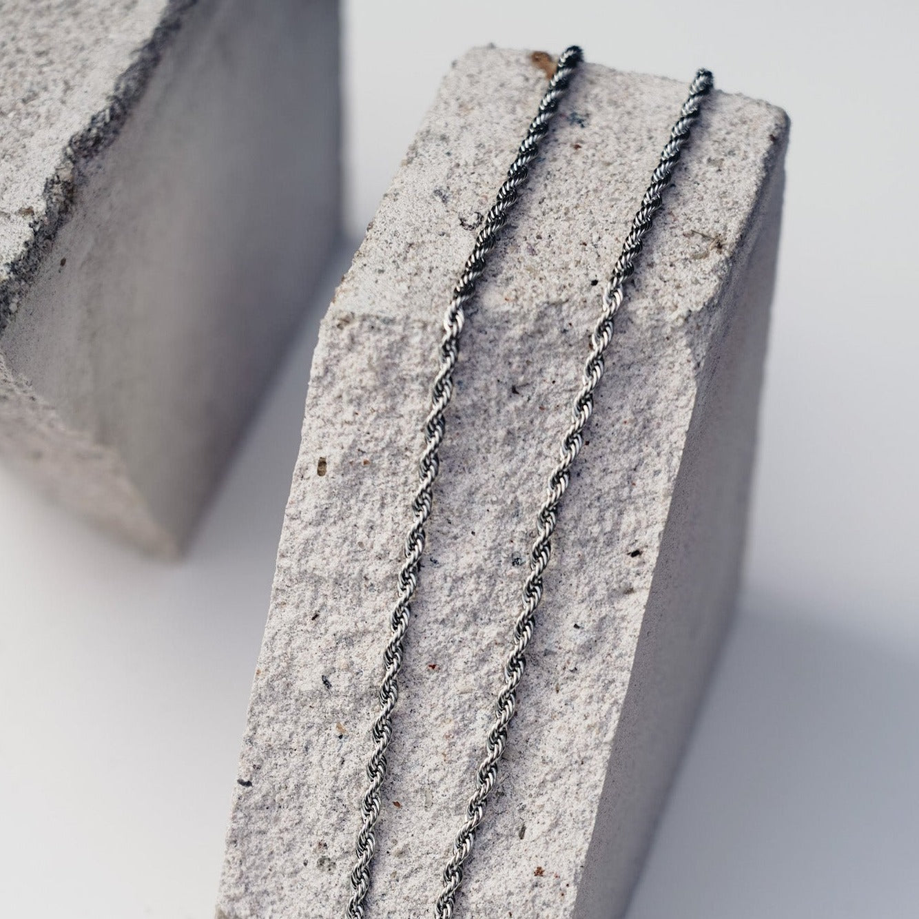 Rope necklace - Silver-toned