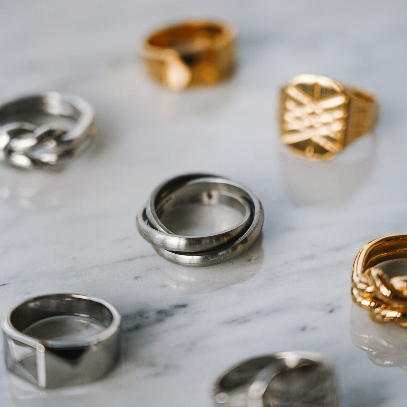 Helix band ring - Silver-toned ring