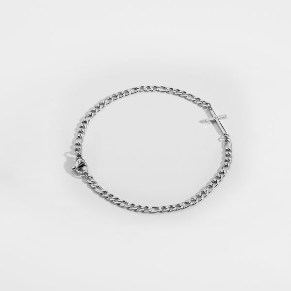 ANTIQUE CROSS BRACELET (SILVER)