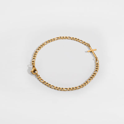 ANTIQUE CROSS BRACELET (GOLD)
