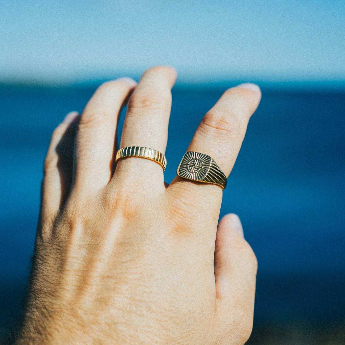 Knot + Cut Ring Bundle - Silver-toned