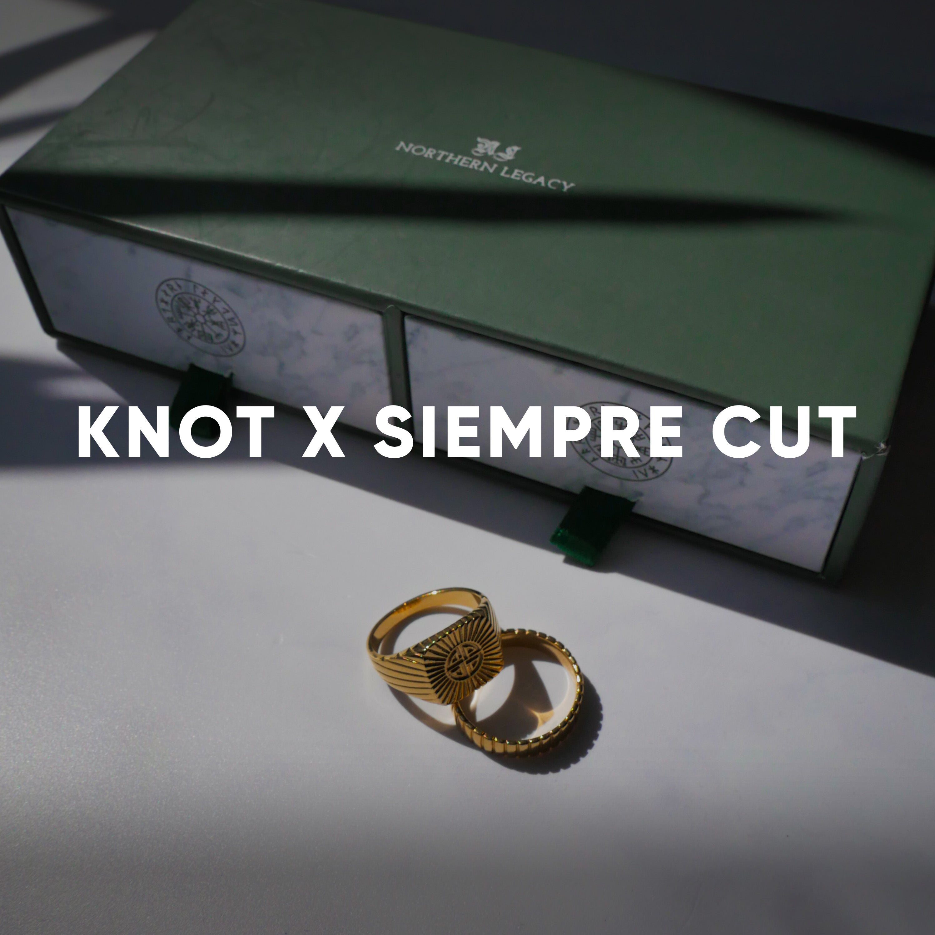 Knot + Cut Ring Bundle - Gold-toned