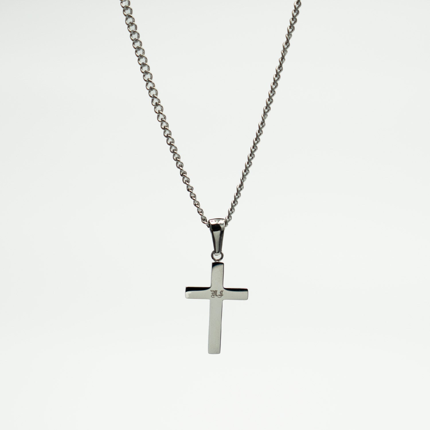 Cross chain - Silver-toned