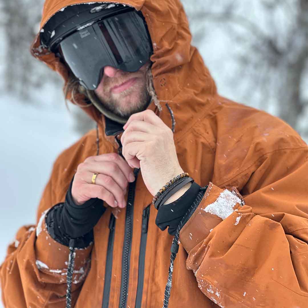 Ember Leather and Beads Bracelet