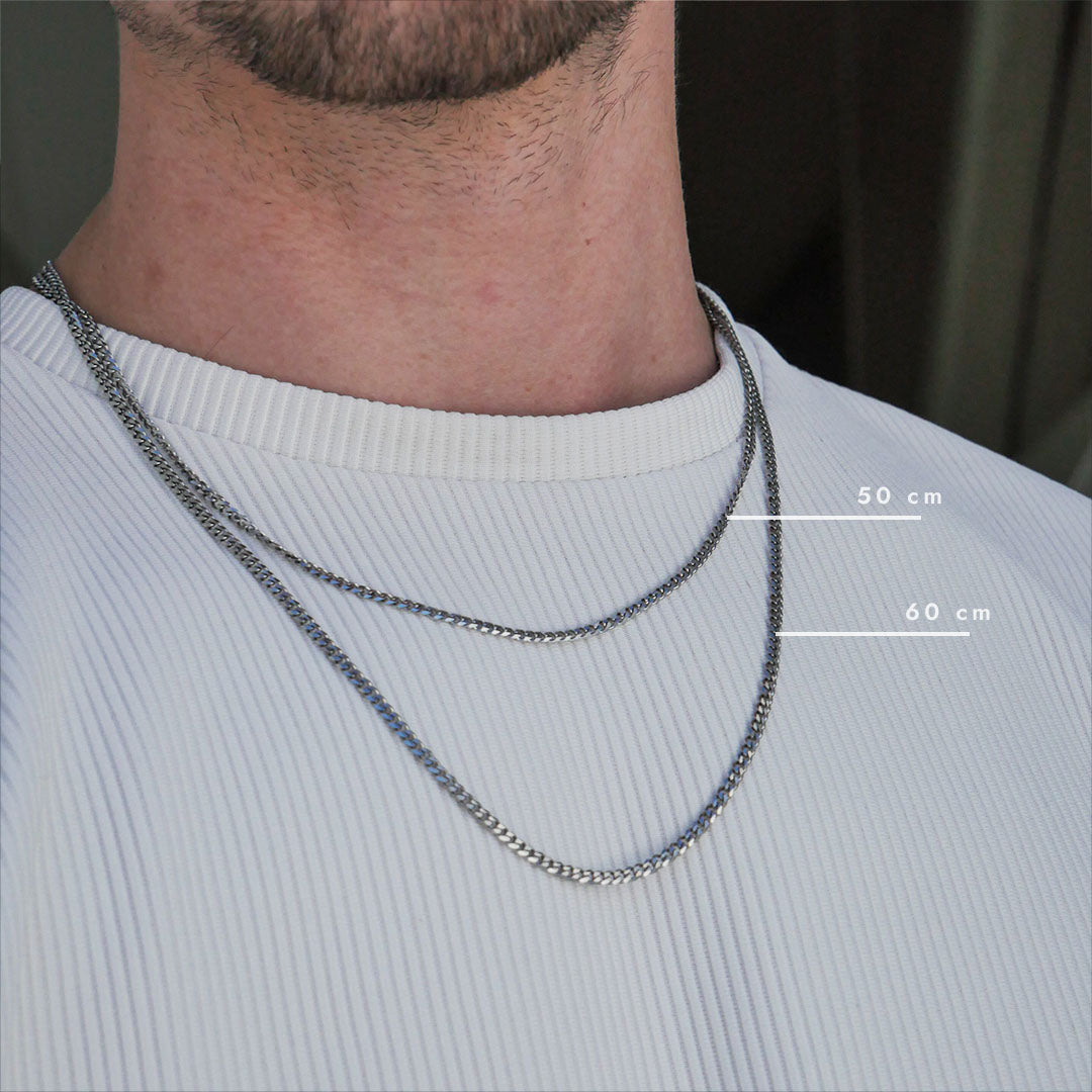 Minimal Sequence necklace - Silver-toned