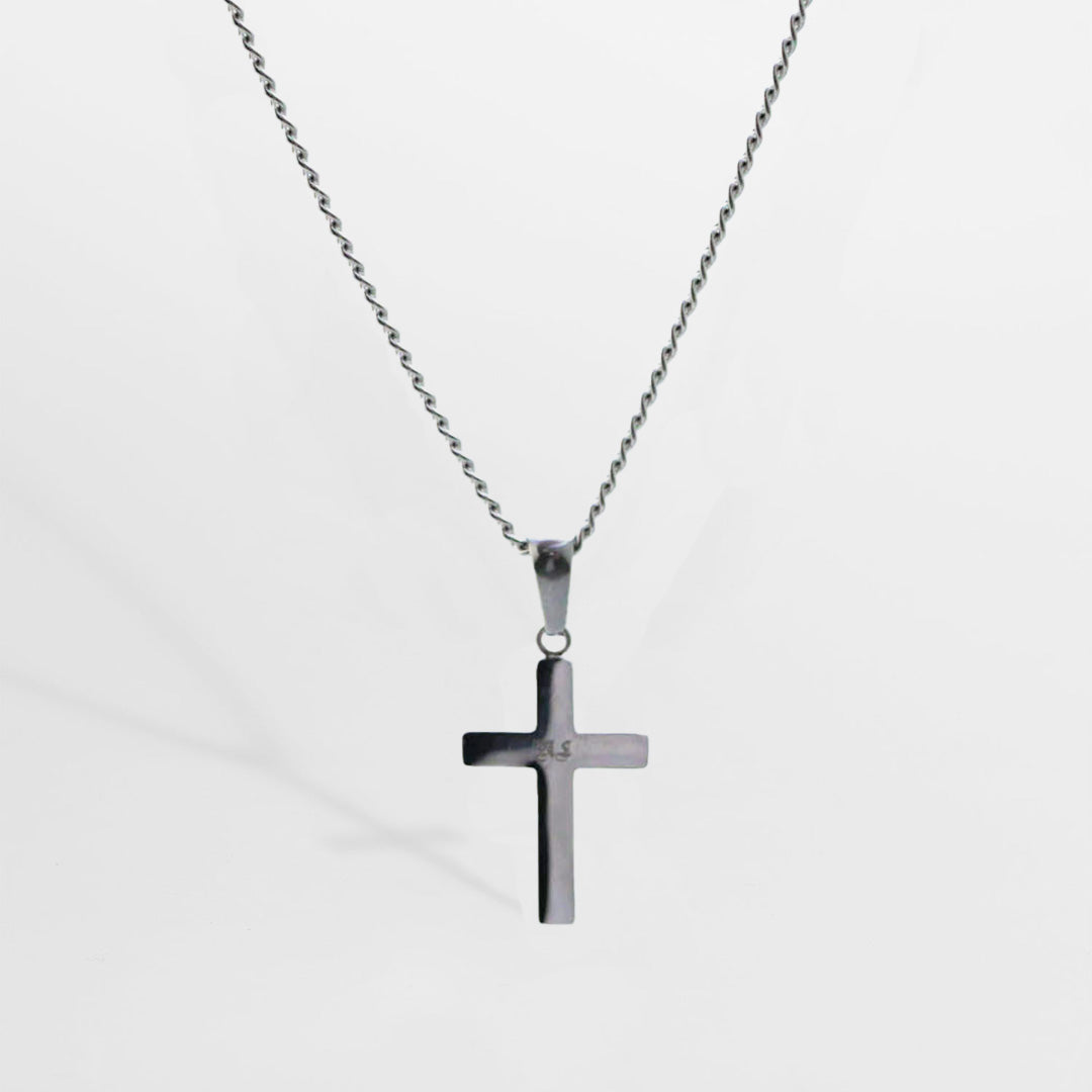 Cross chain - Silver-toned