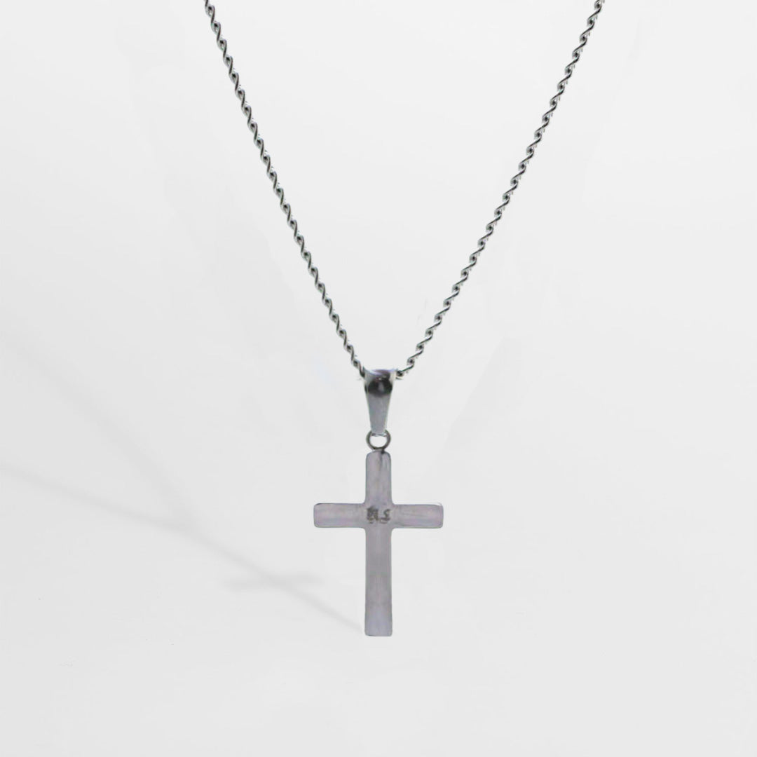 Cross chain - Silver-toned