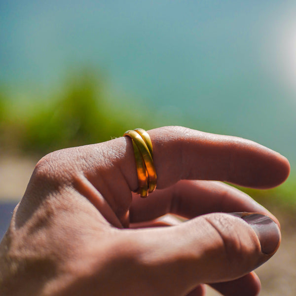 HELIX BAND RING (GOLD)
