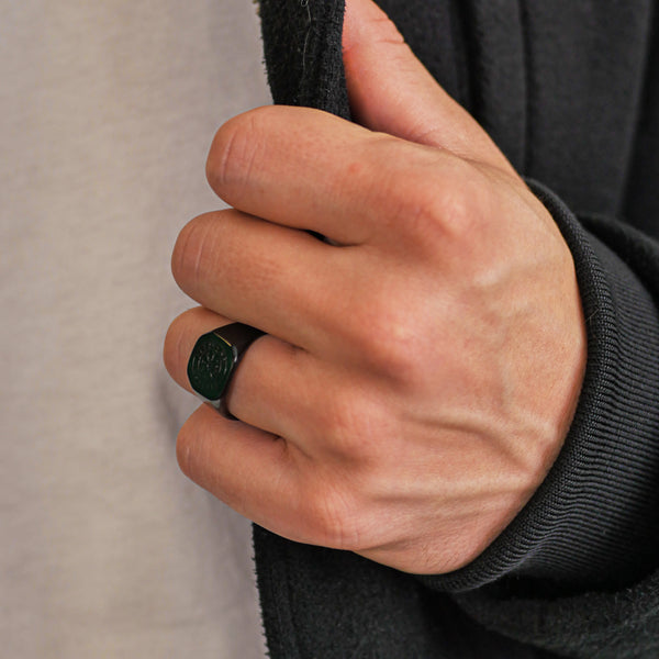 VEGVISIR SIGNATURE RING (BLACK)