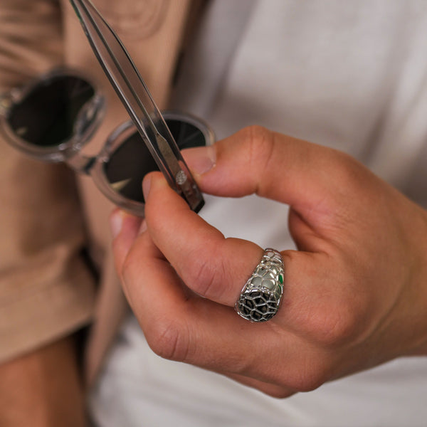 EARTHQUAKE SIGNATURE RING (SILVER)