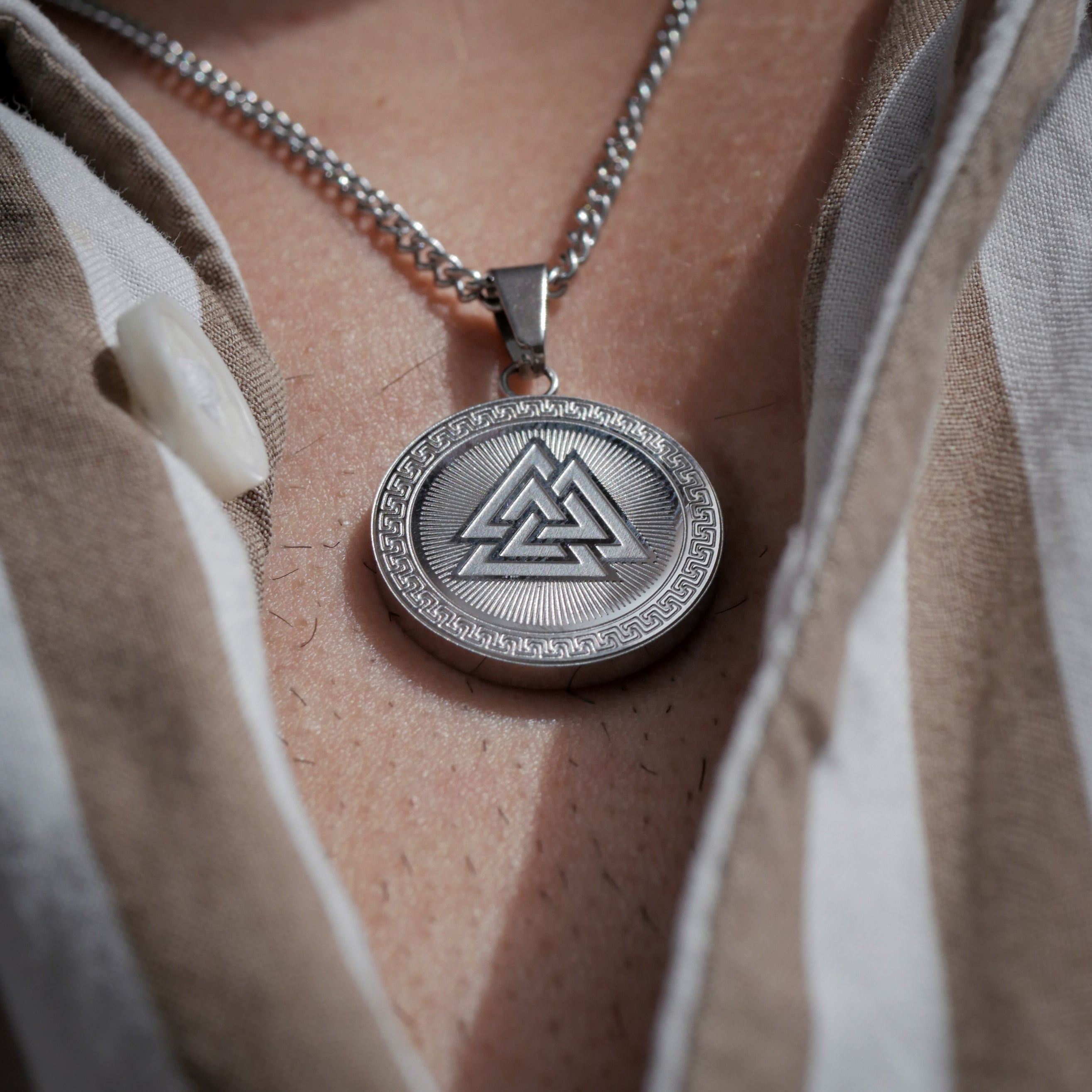 NL Valknut Signature pendant - Silver-toned