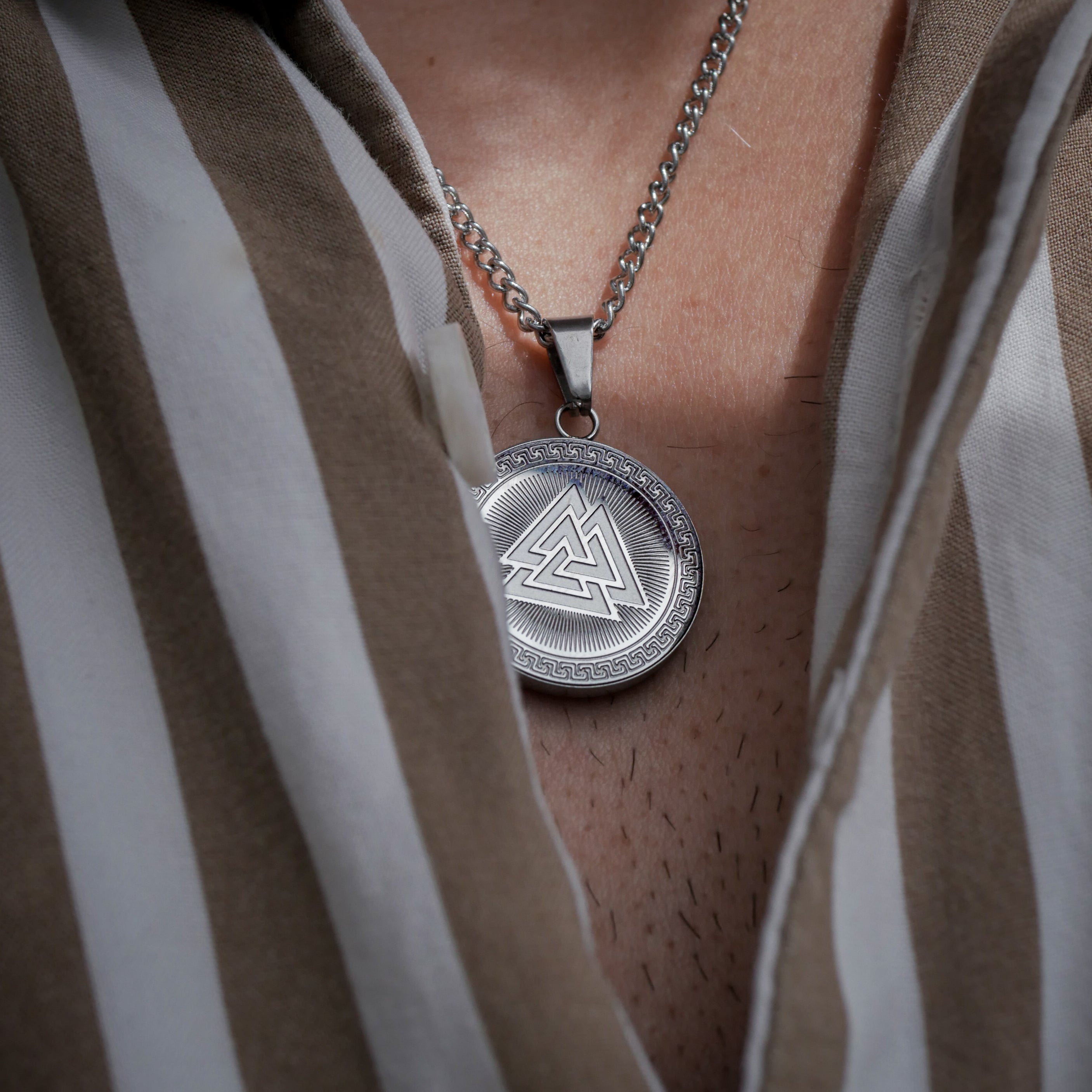 NL Valknut Signature pendant - Silver-toned