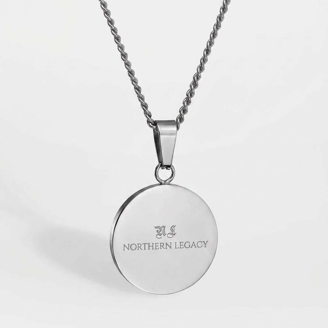 NL Compass Necklace 2.0 - Silver-toned masculine necklace