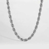 Rope necklace - Silver-toned