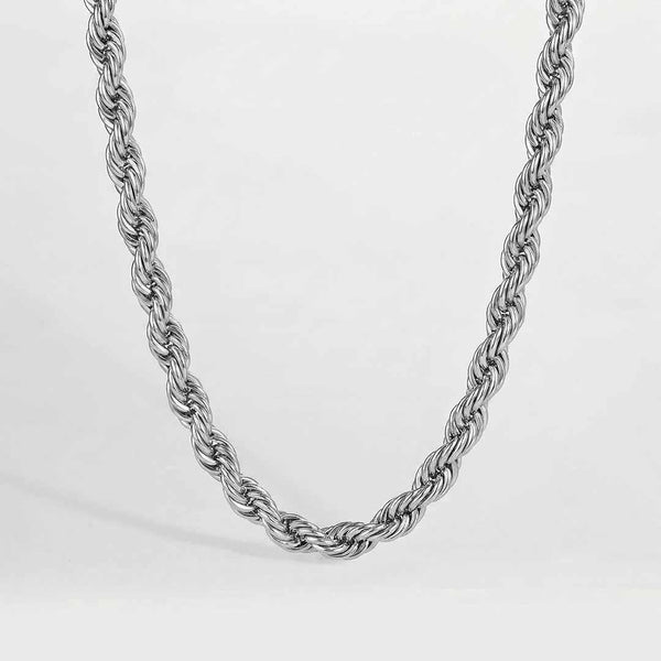 ROPE OVERSIZE NECKLACE - Silver-toned