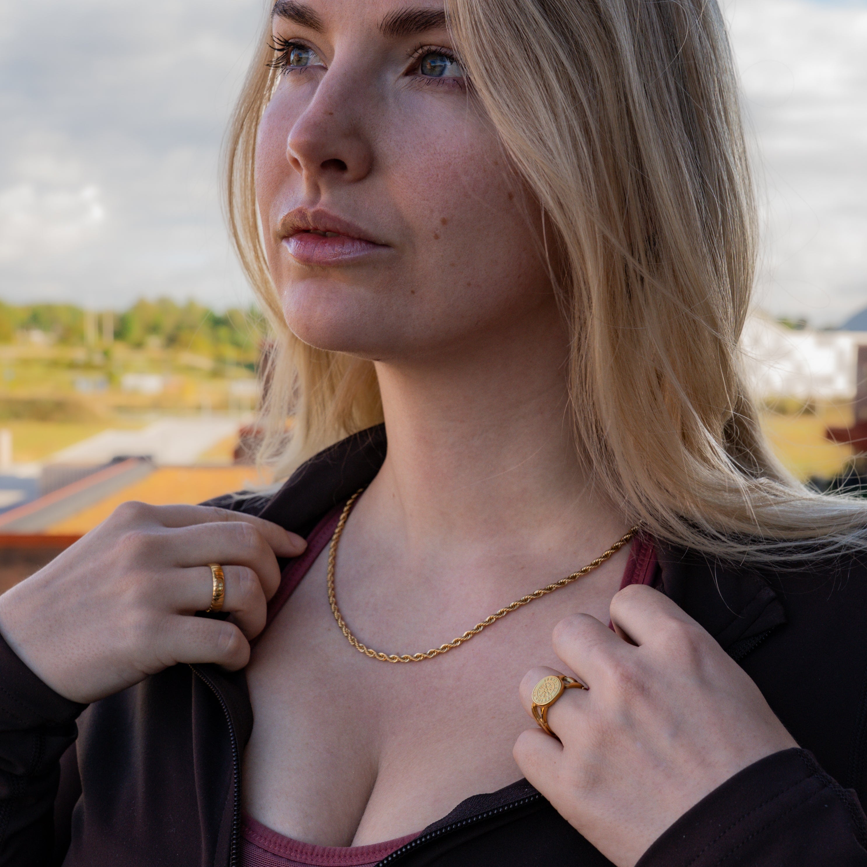 NL Rope necklace - Gold-toned