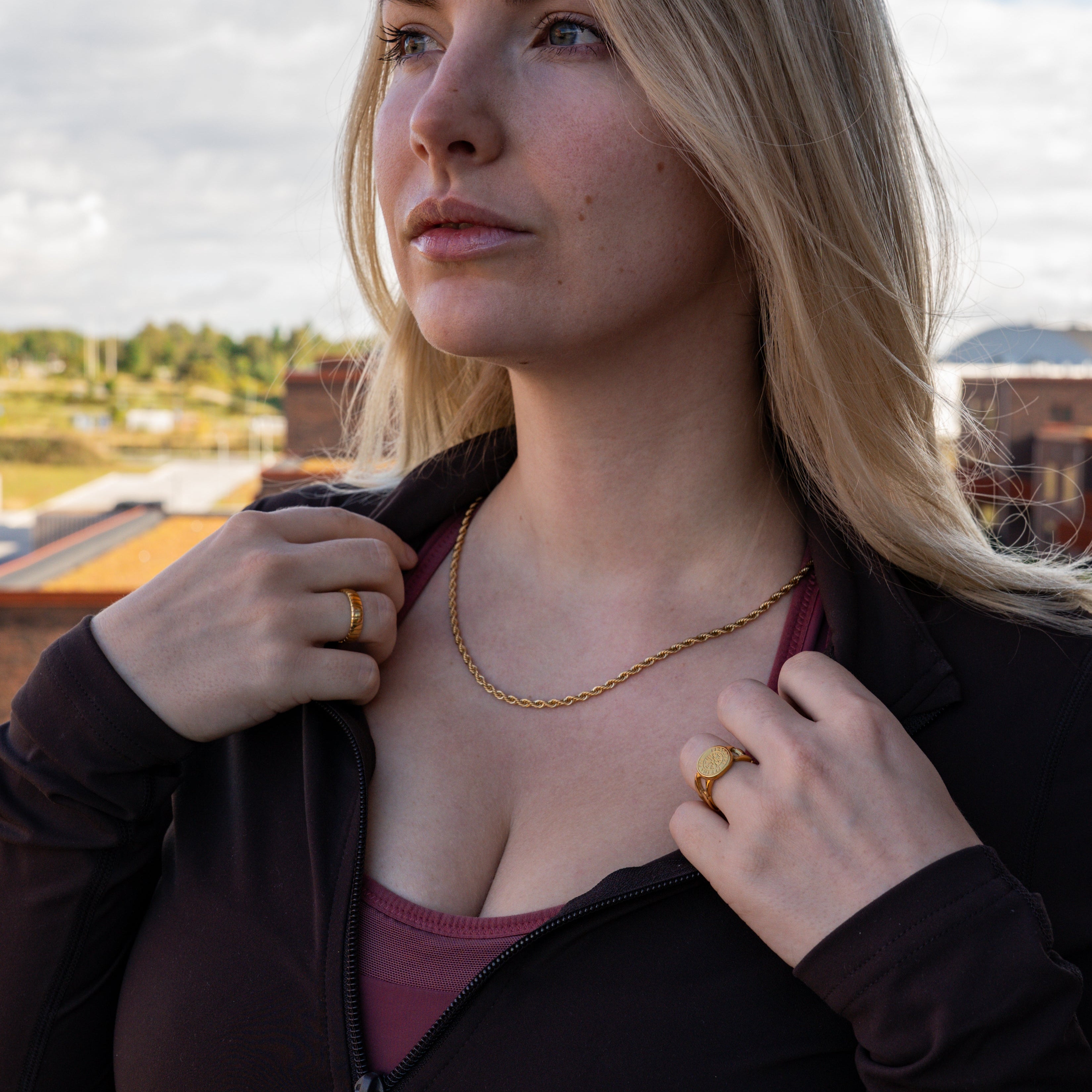 NL Rope necklace - Gold-toned