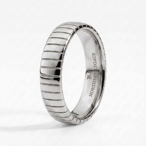 SIEMPRE CUT BAND RING (SILVER)