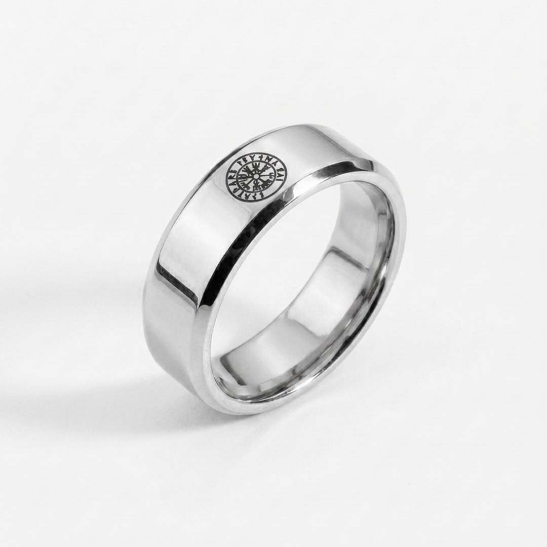 SIEMPRE VEGVISIR BAND RING (SILVER)