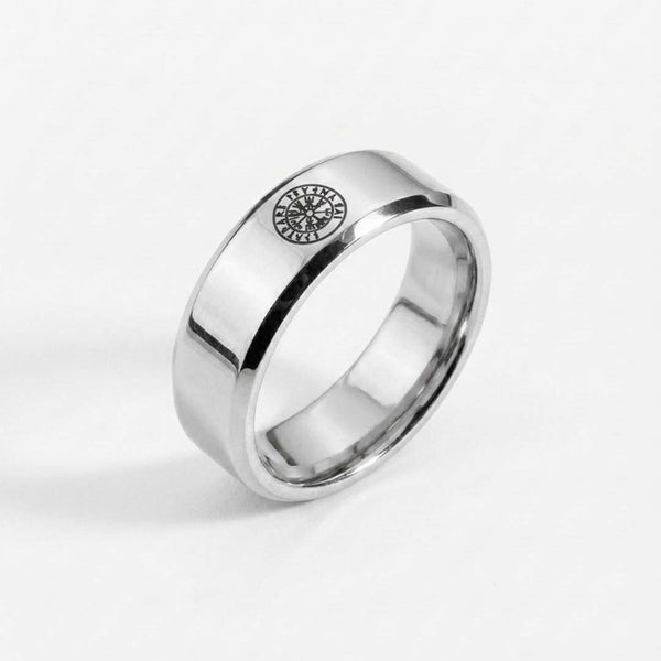 SIEMPRE VEGVISIR BAND RING (SILVER)