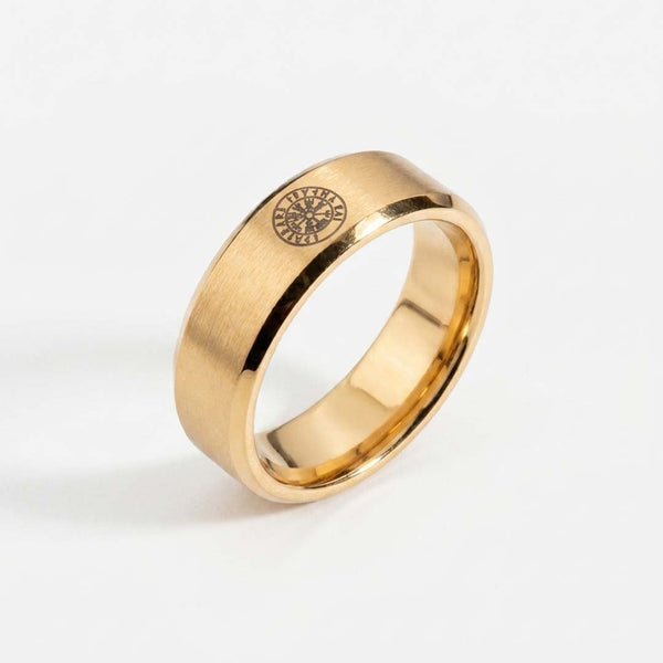 SIEMPRE VEGVISIR BAND RING (GOLD)