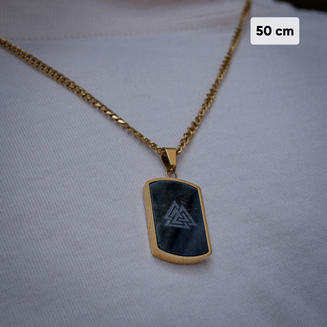 NL Valknut pendant - Gold-toned