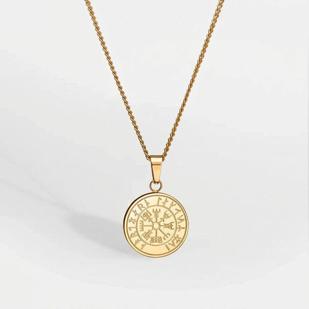 NL Vegvisir pendant - Gold-toned