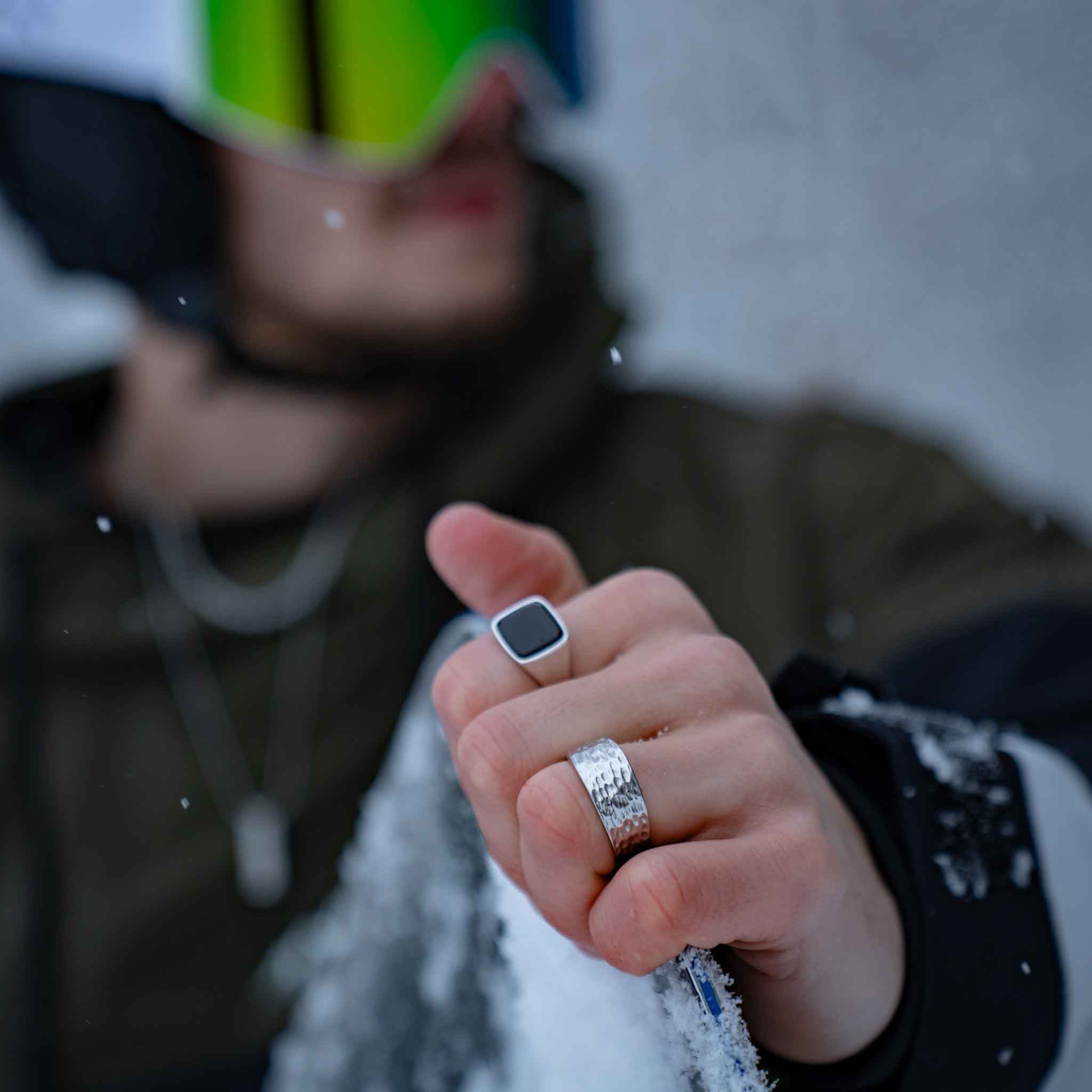 Hammered Signature - Silver-toned ring