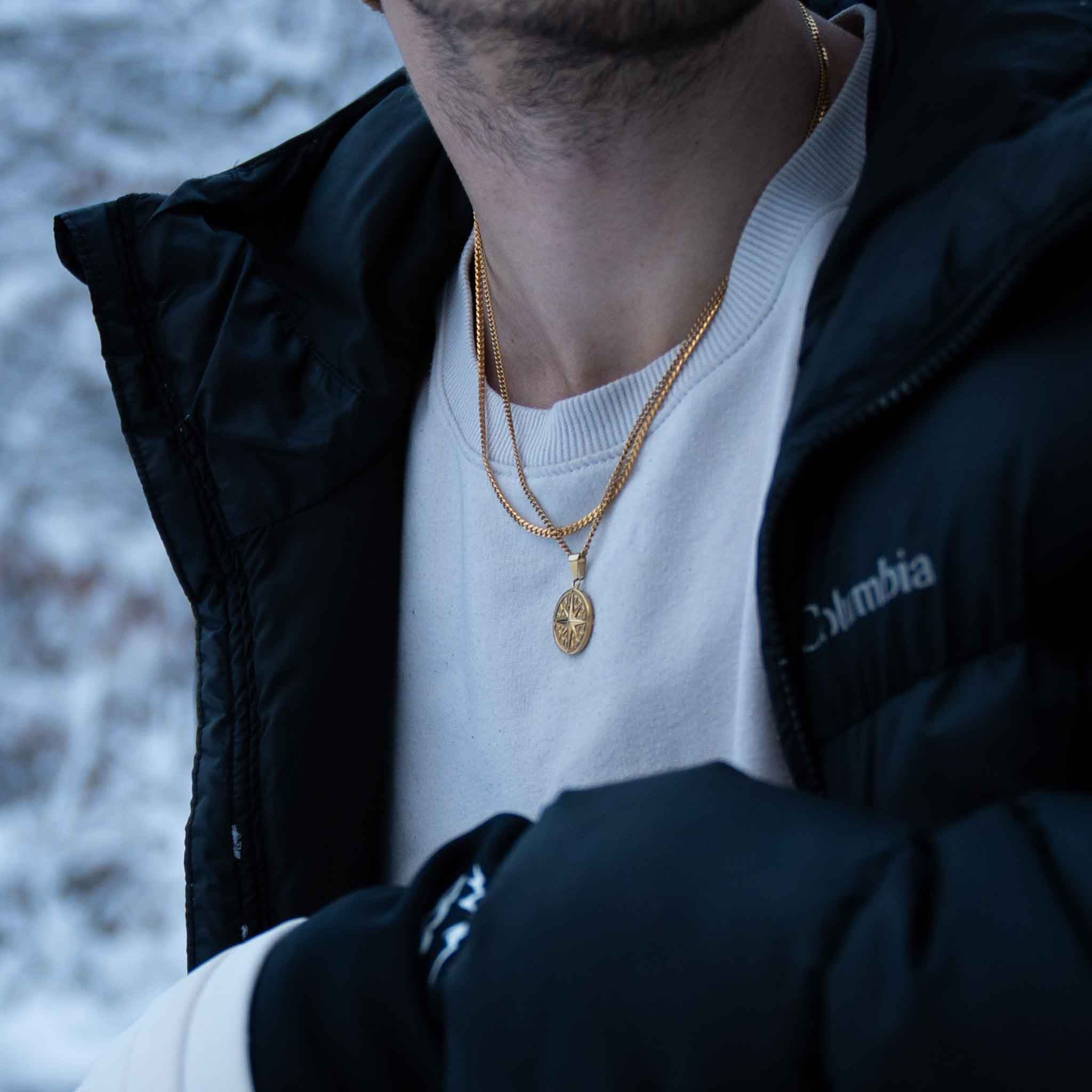 Minimal Sequence necklace - Gold-toned