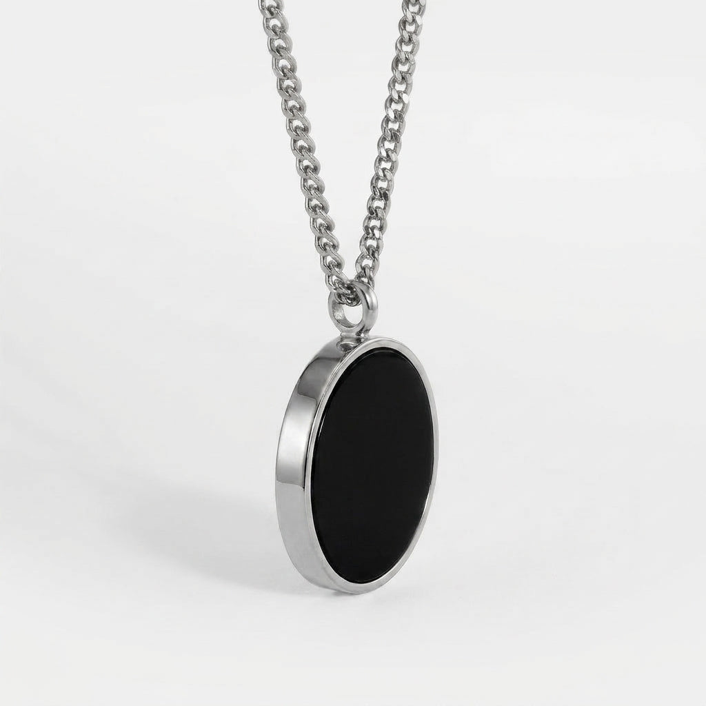 BLACK ONYX PENDANT (SILVER)