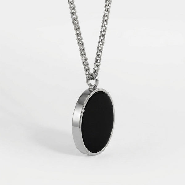 BLACK ONYX PENDANT (SILVER)