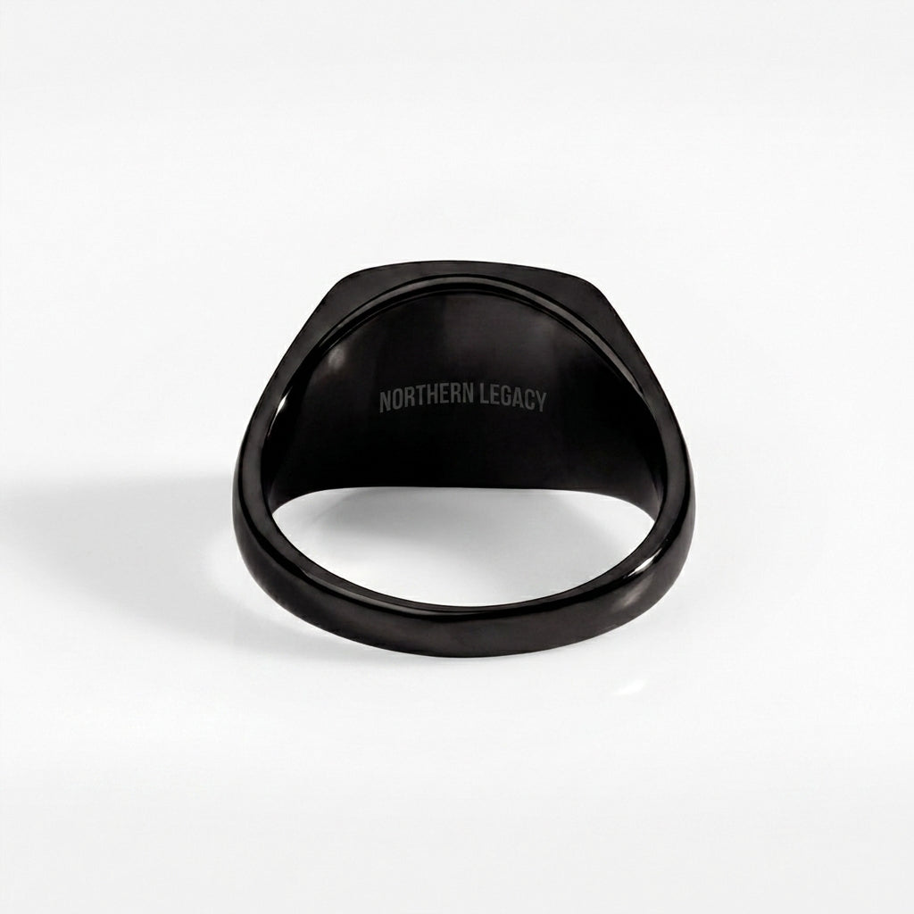 VEGVISIR SIGNATURE RING (BLACK)